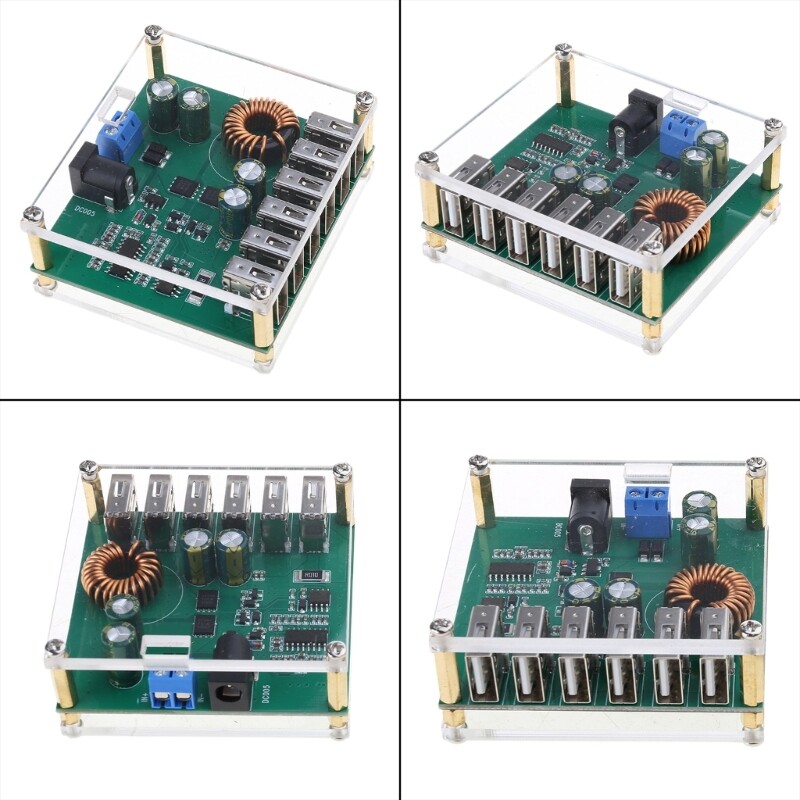 DCBuck Power Voltages Converter Module 6USB Output For Electronics Projects
