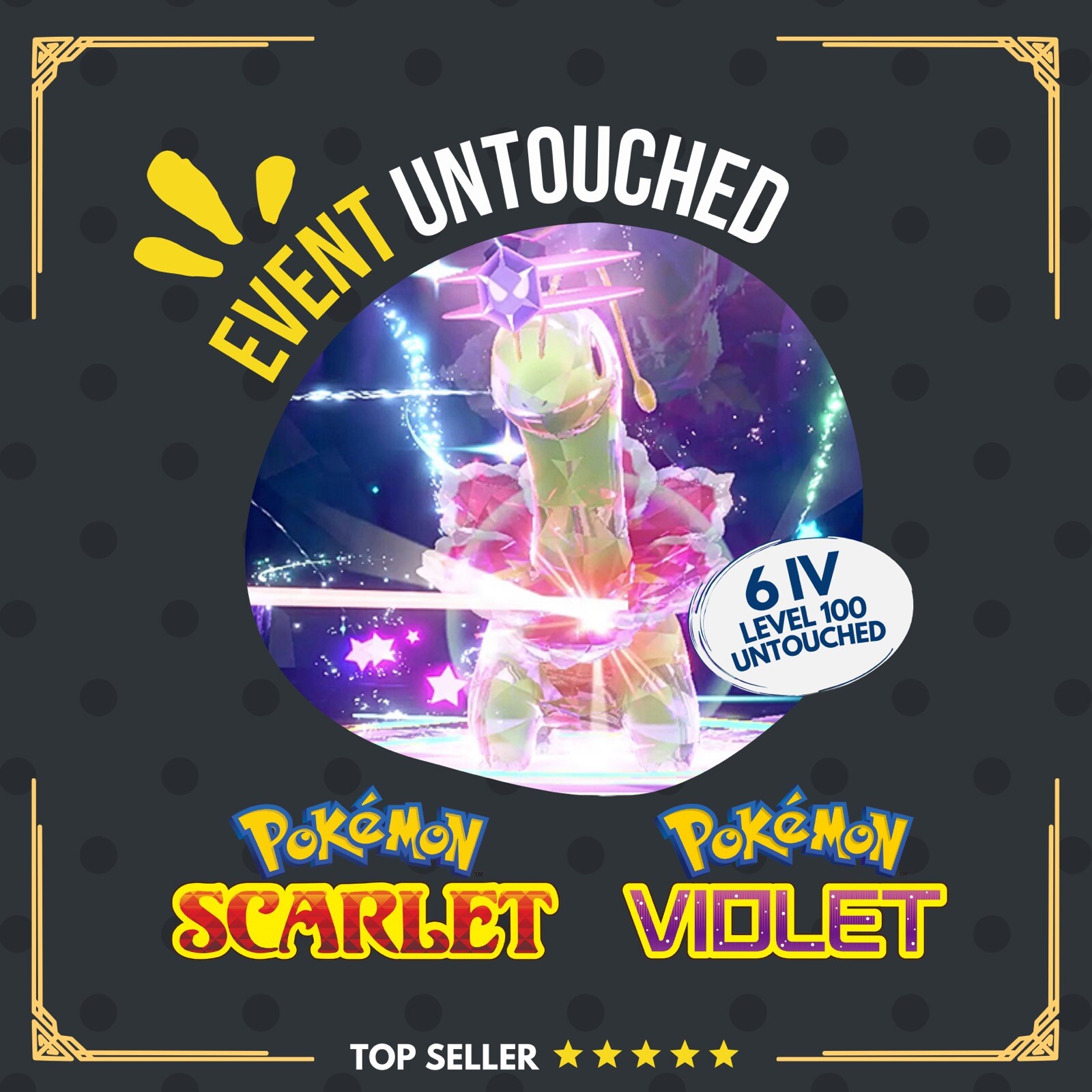 Meganium Unrivaled Tera Raid Event Mightiest Untouched IV Pokémon Scarlet Violet