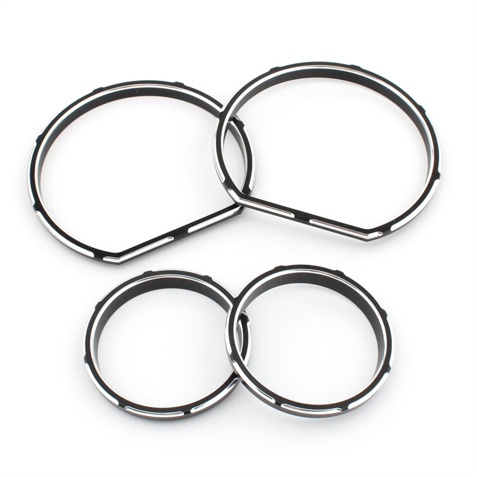 Black White Instrument Panel Bezel For Harley Electra Glide Tri Glide 2014+