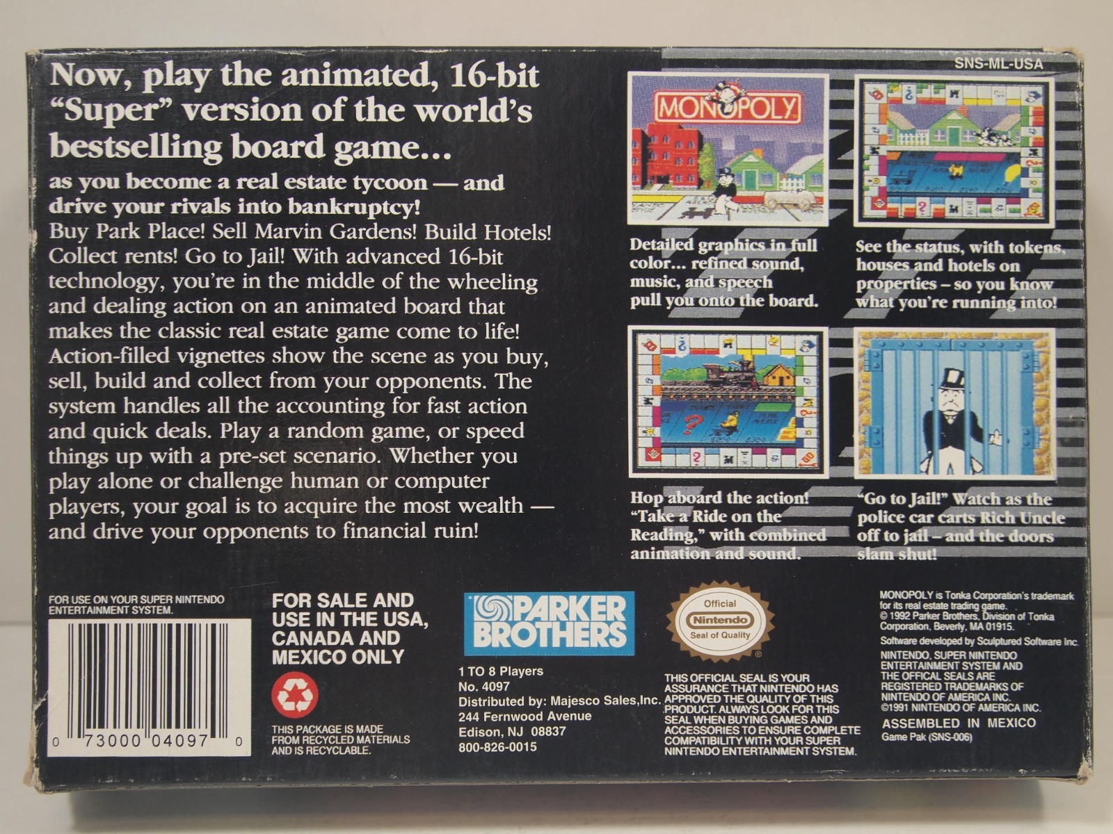Monopoly (Super Nintendo | SNES) Authentic BOX ONLY