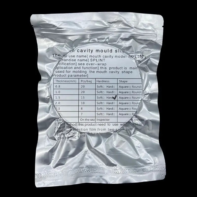 Dental Round Hard Splint Sheet 1.5mm Thermoforming Material for Vacuum Forming