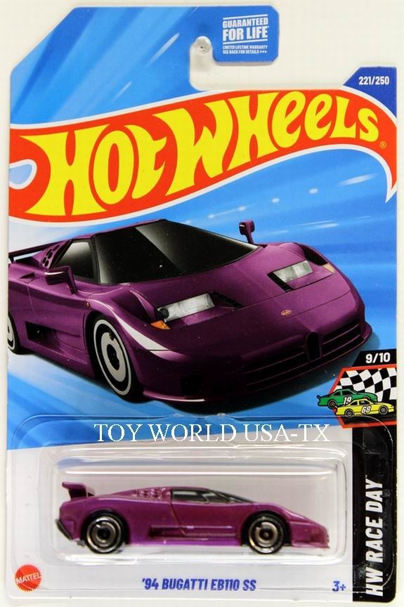 2025 Hot Wheels #221 HW Race Day '94 Bugatti EB110 SS purple