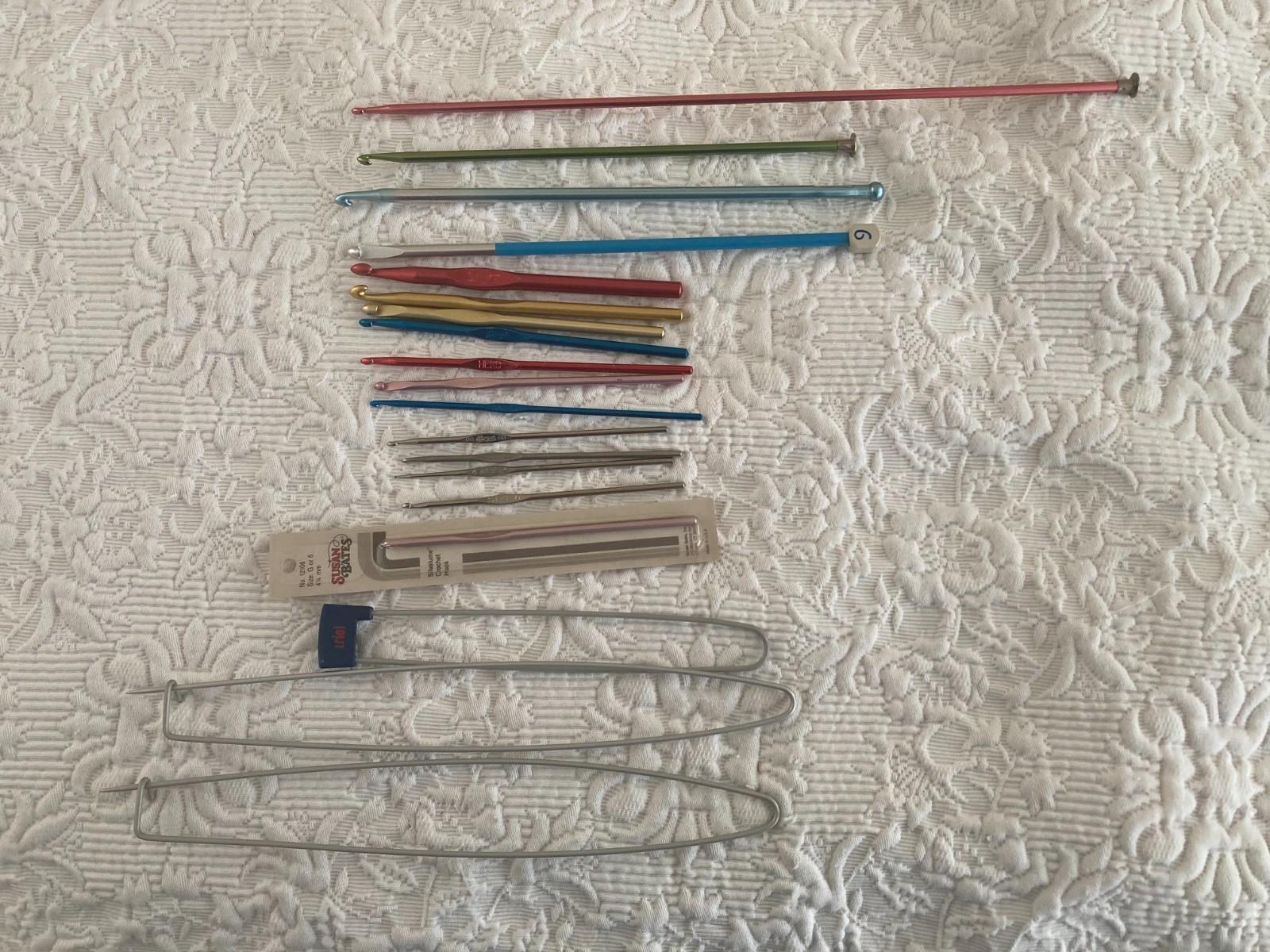 Vintage Hero Boys Crochet Hook Lot Size E F G H J K Aluminum USA Steel  16 pcs