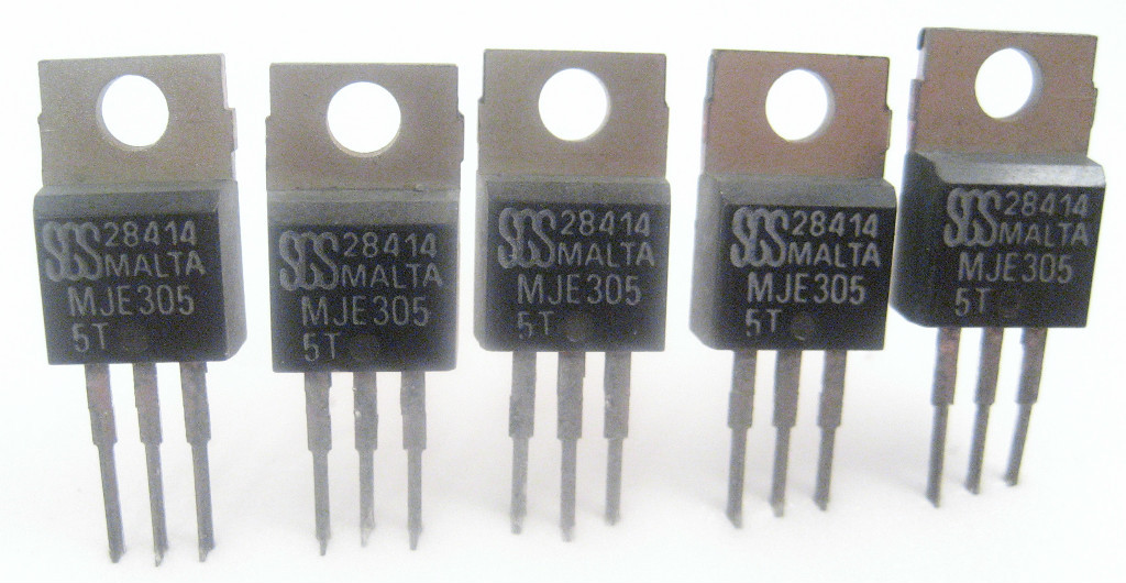 MJE3055T: SGS Thompson: NPN 60V 10A 75W GP Amp/Sw: TO-220 Case: Lot of 5
