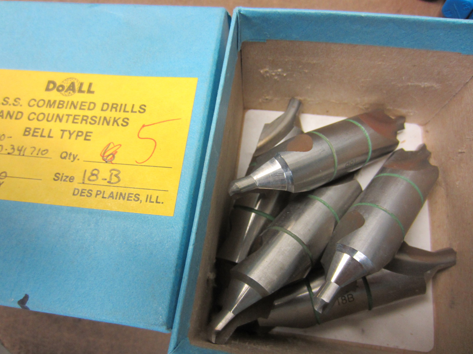 1 pcs DOALL #18-B Bell Combined Drill & Countersink 60 Degrees HSS 341710 USA