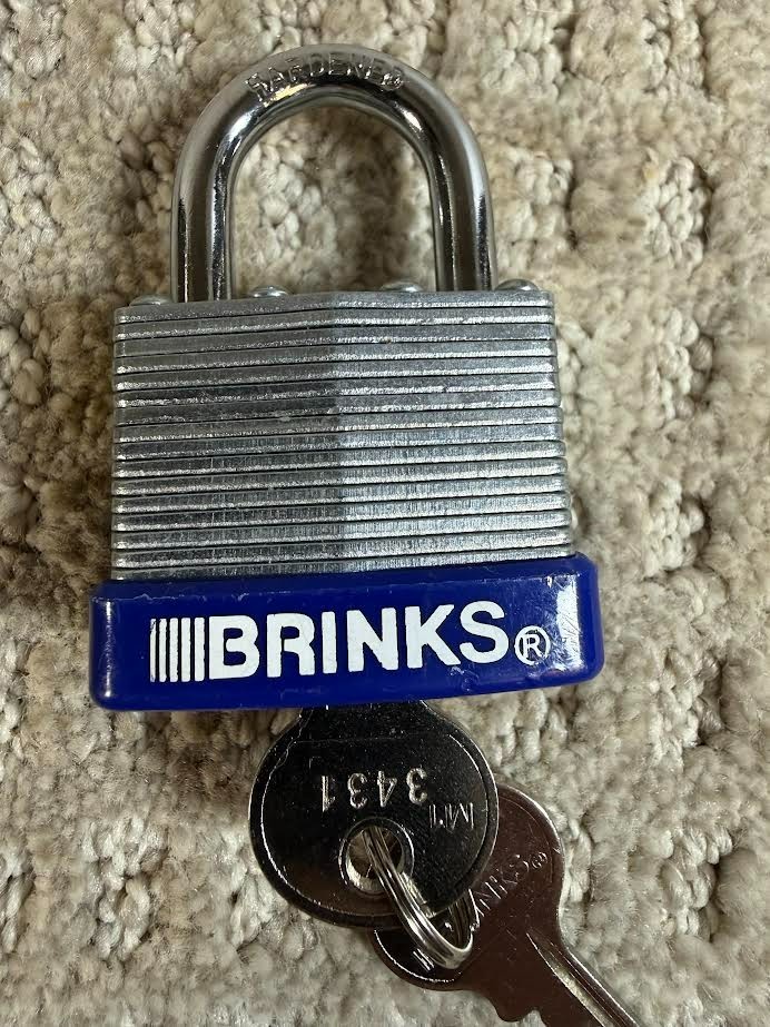Brinks Laminated Boron  Steel Padlock 40mm w/Keys