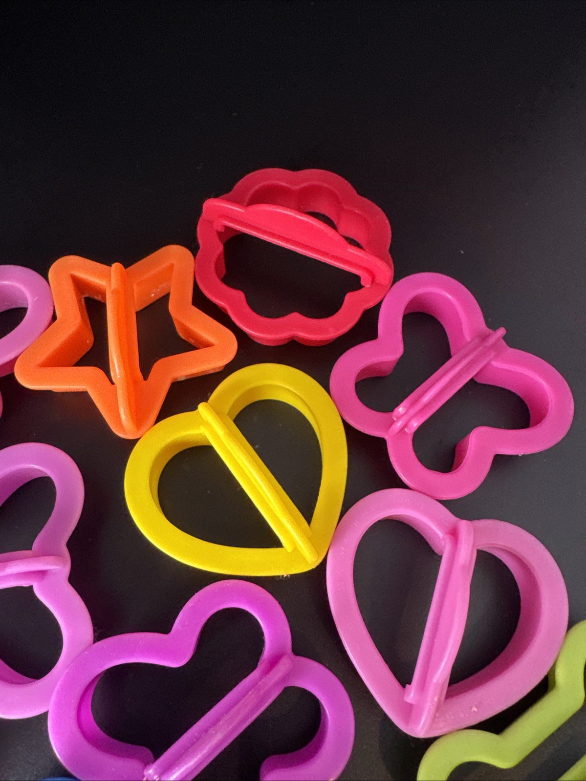 Bright Colored Shape Cookie Cutters Lot - Great For Play Doh