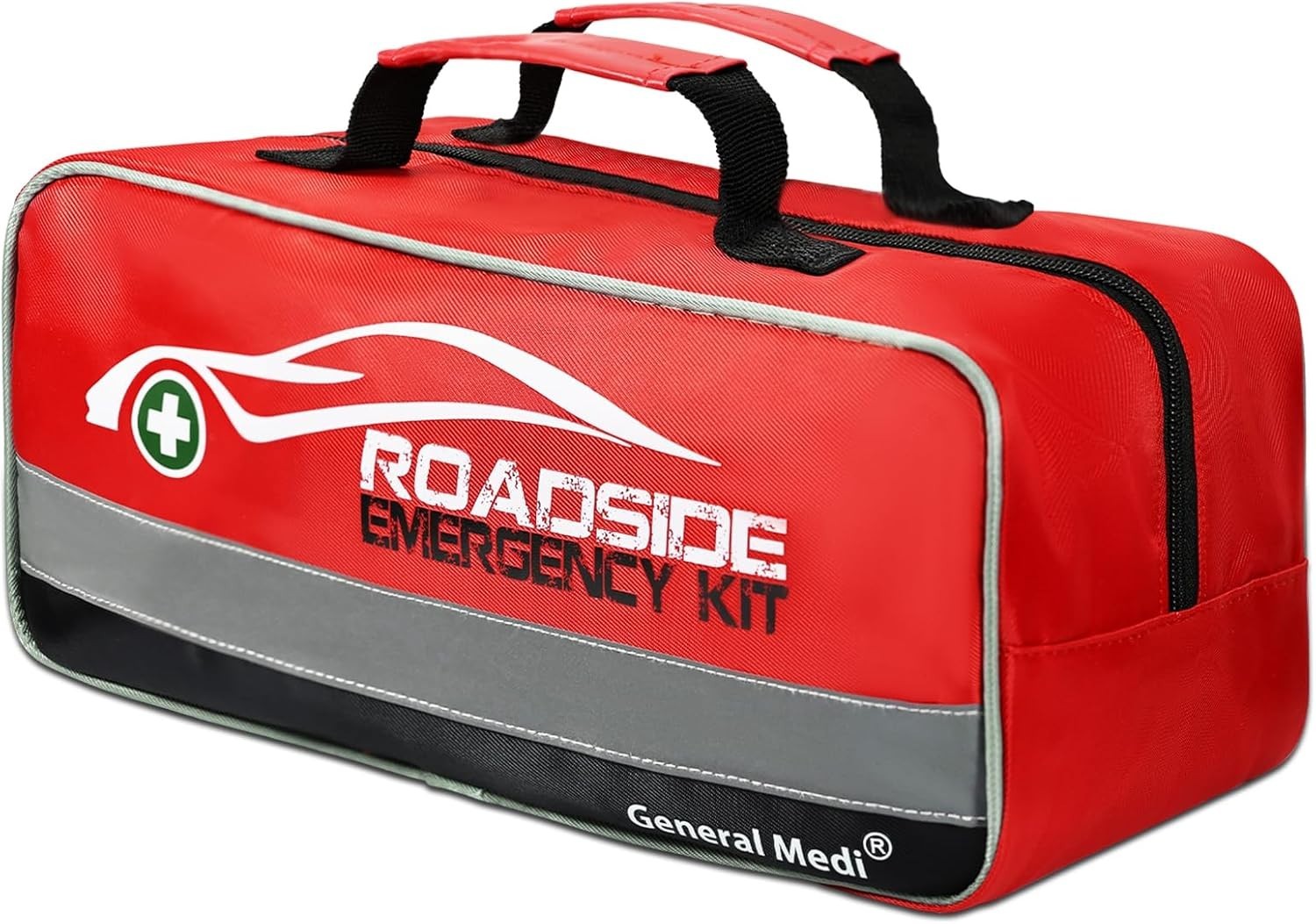 Comprehensive 127-Piece Roadside Assistance Kit with First Aid & Safety Gear