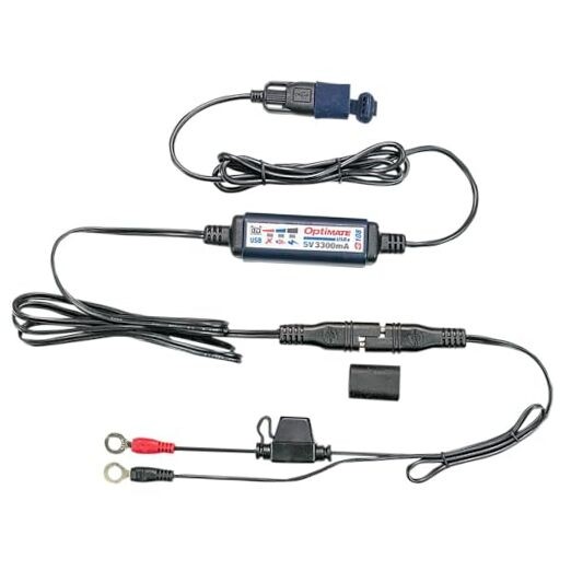 Tecmate USB O-108 KIT, Smart 3300mA in-Line OptiMATE USB: Charger KIT, 3.3A