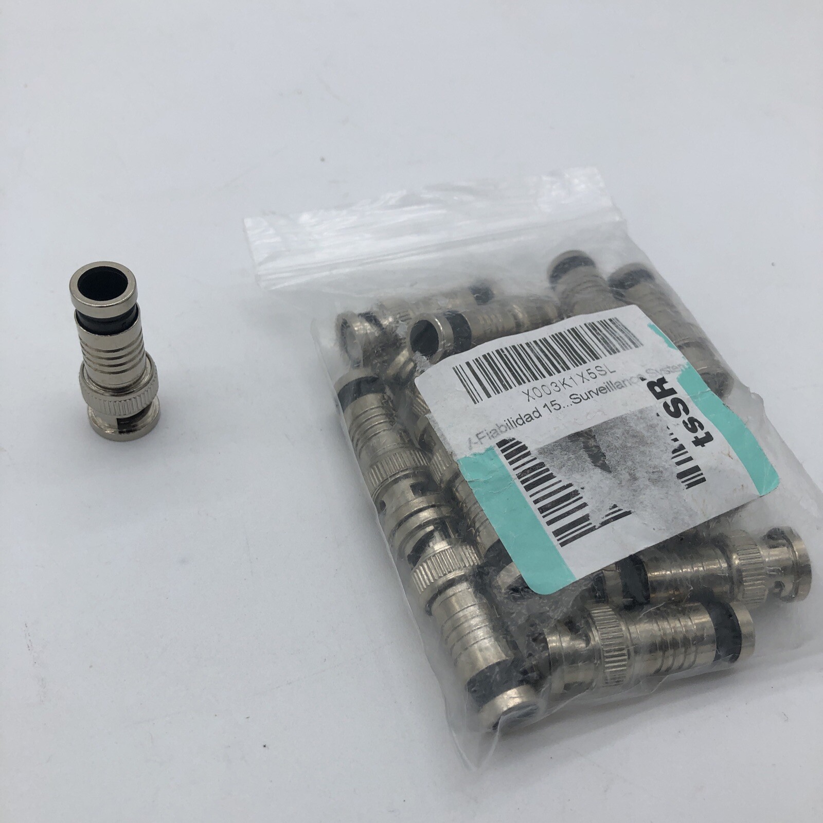 LOT OF 15 BNC Male to RG59 Compression Coax Connector for CCTV Coaxial Cable lot