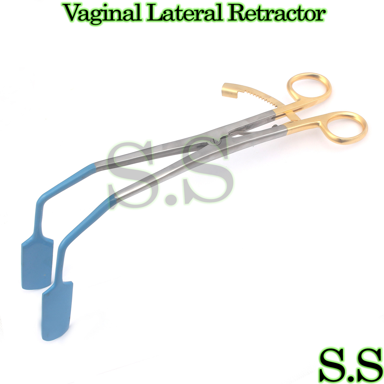 View More Vaginal Lateral Retractor Blue Coated 10.5"