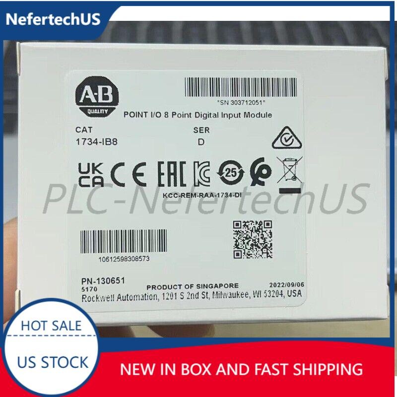 New Factory Sealed AB 1734-IB8 8 Point Digital Input Module 1734IB8 US Free Tax