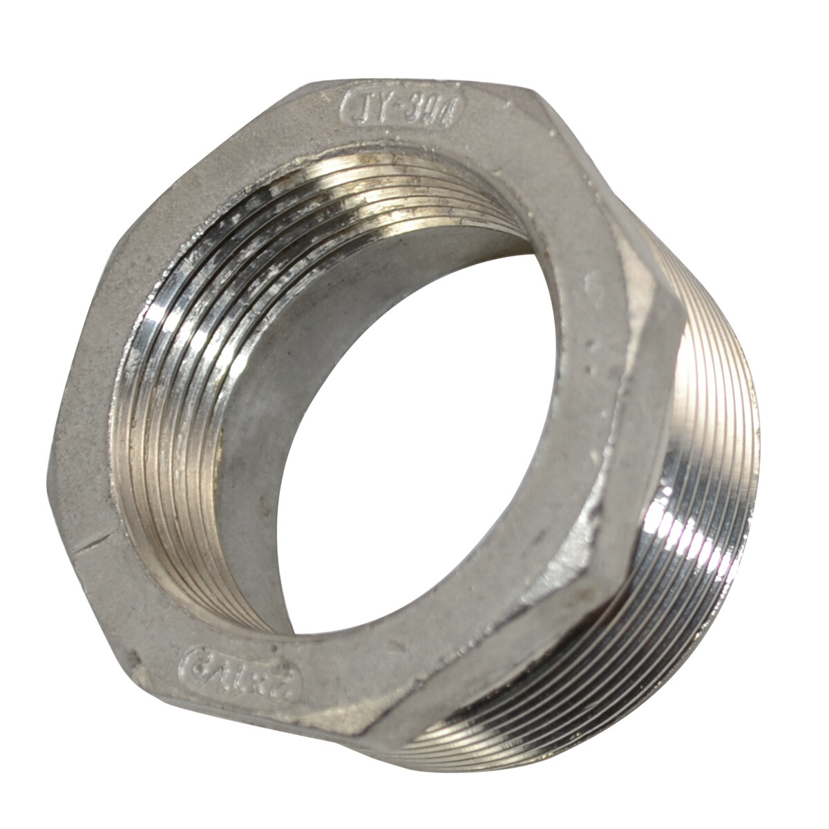 2" to 1-1/2" NPT threaded SS 304 HEX Reducing bush Pipe Reducer Fitting Adapter