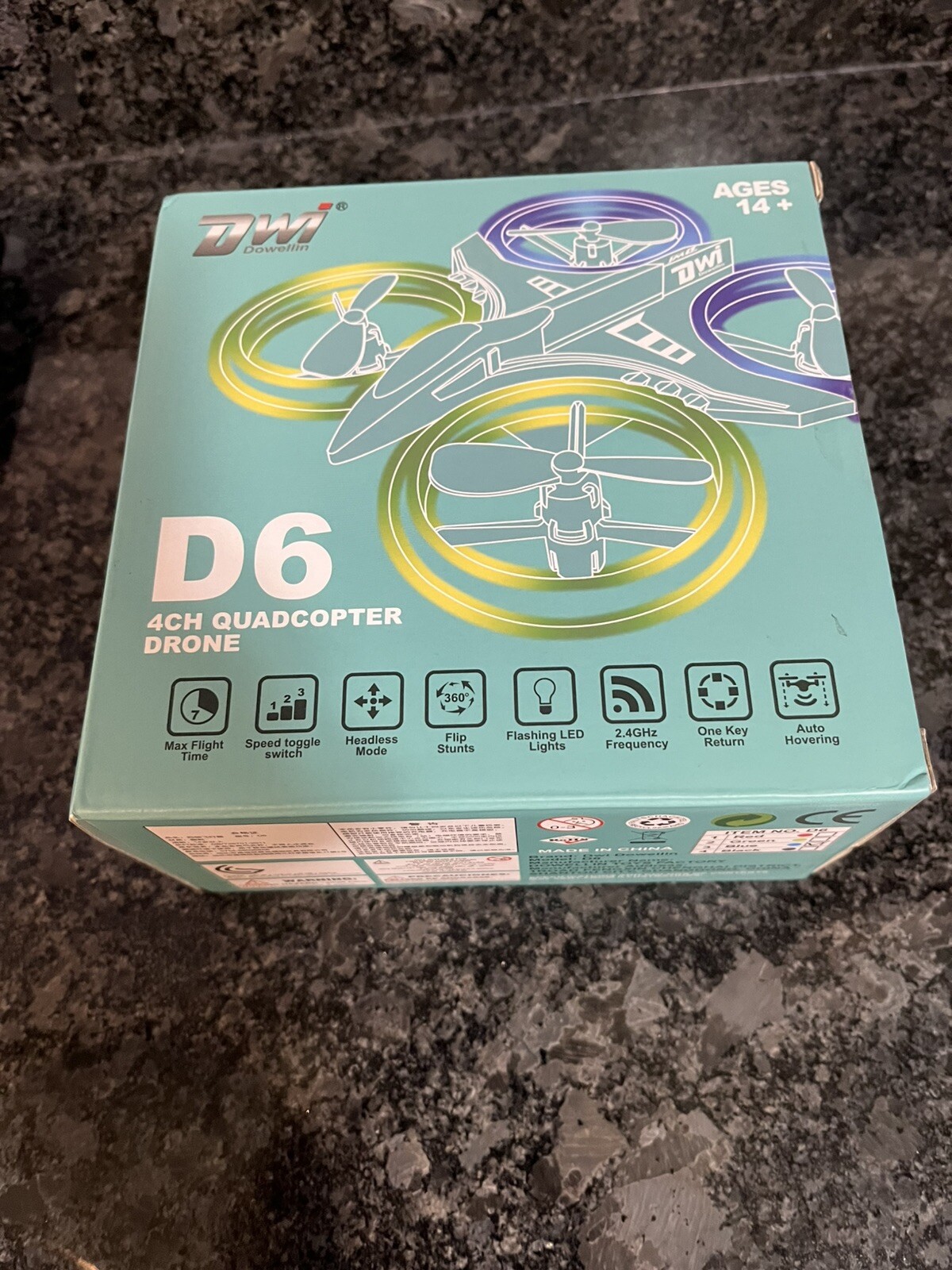 4 Ch Quadcopter D6 Drone Age 14+ Dowellin New