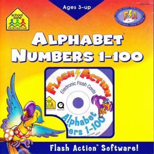 School Zone Alphabet Numbers 1-100 PC MAC CD learn letters sounds game! Age 3+