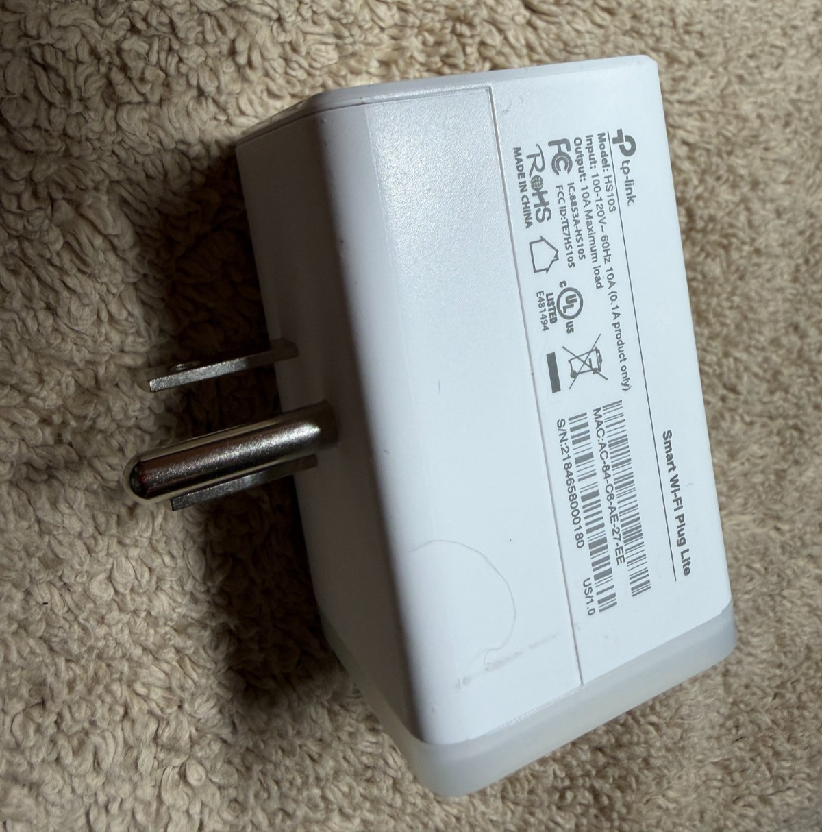 TP-LINK Smart Wi-fi Plug Mini - White (HS103) Works Well