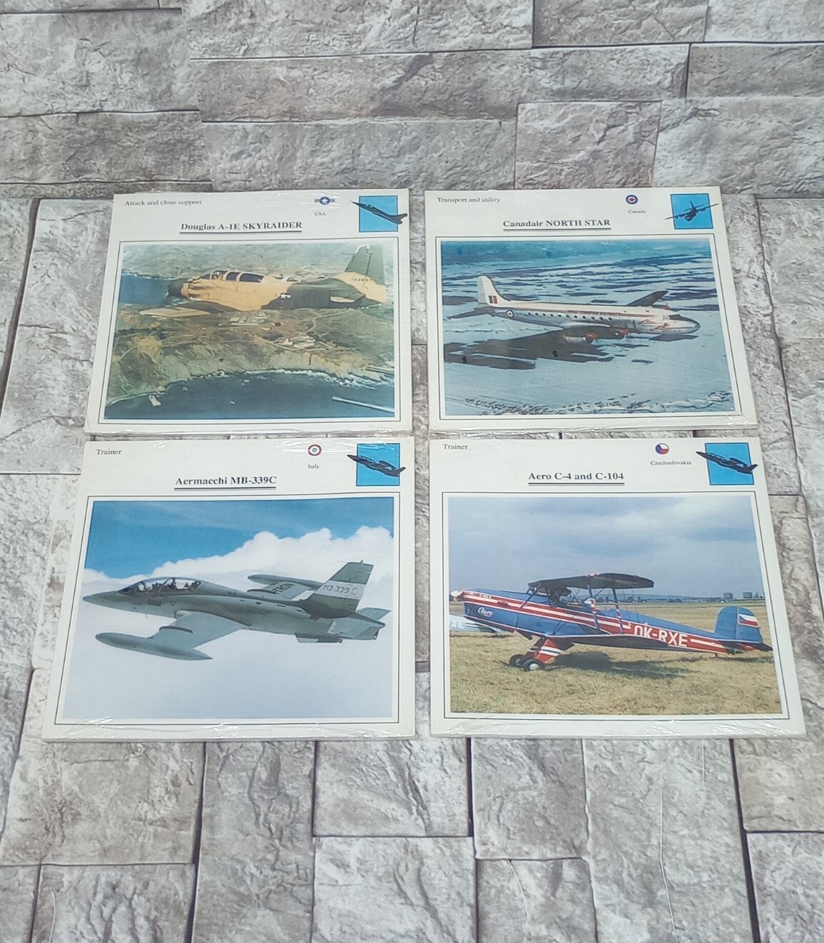 War Planes Collector Cards Edito Services 4 VTG SEALED Packs X 20 CARDS PER PACK