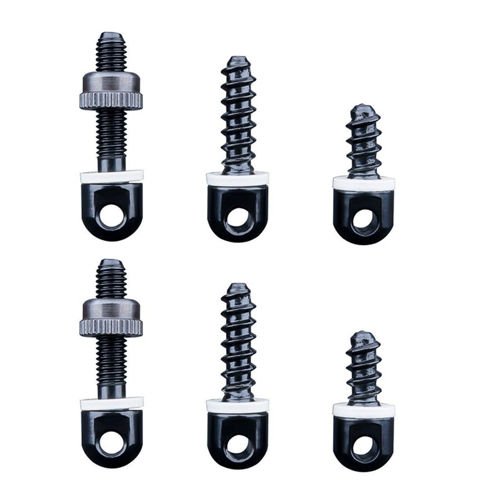 SHWEAPY Sling Swivel Studs Wood Screw Studs,6PCS Mounting Kit (3) black
