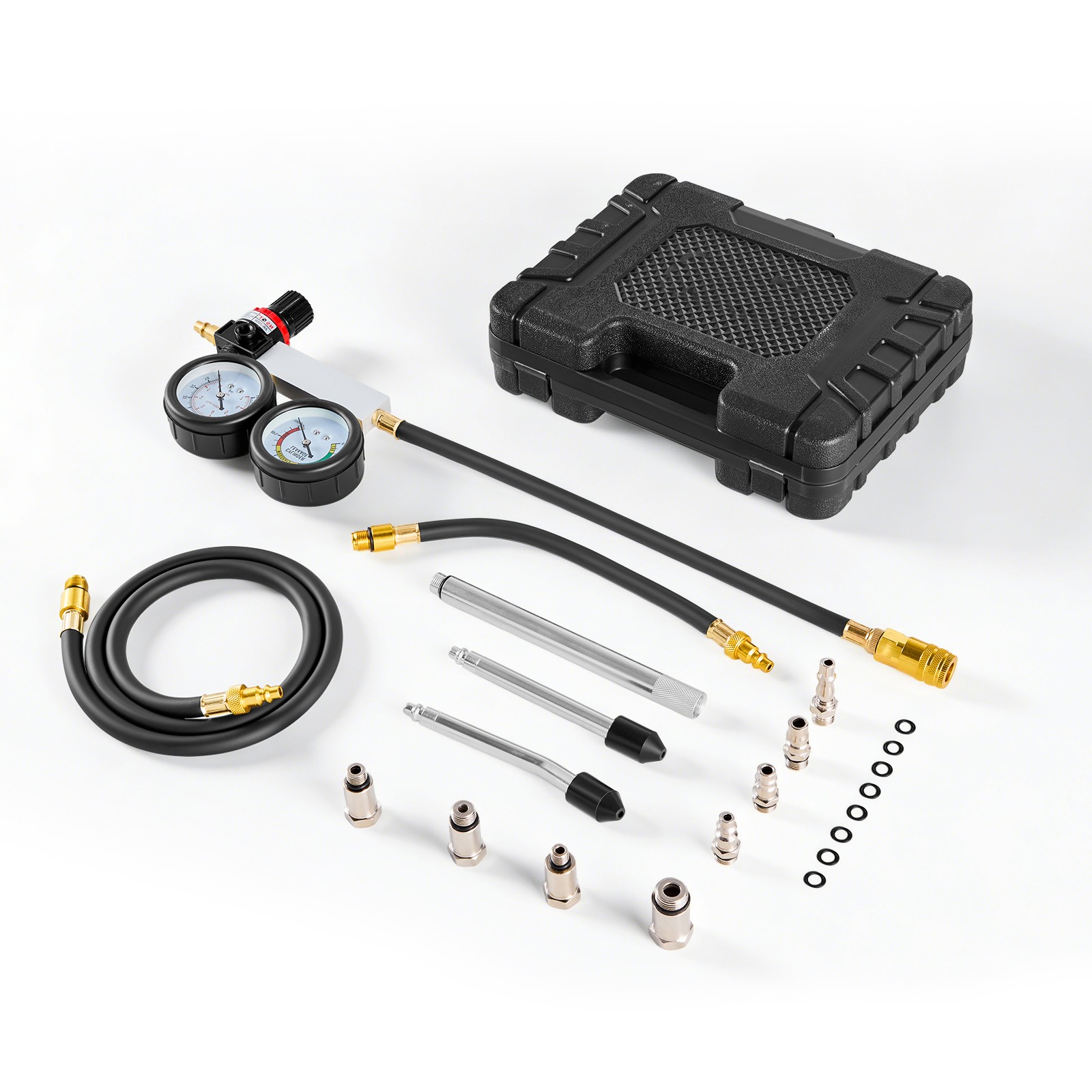 Uimoso Engine Cylinder Compression Tester Kit 0-100 PSI Leak Detection Tool