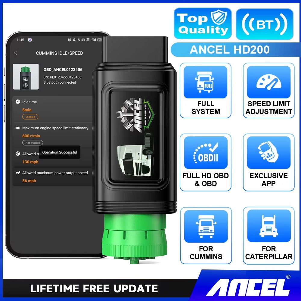 Heavy Duty Truck Scanner Diagnostic Speed Limit Reset for Cummins & Caterpillar