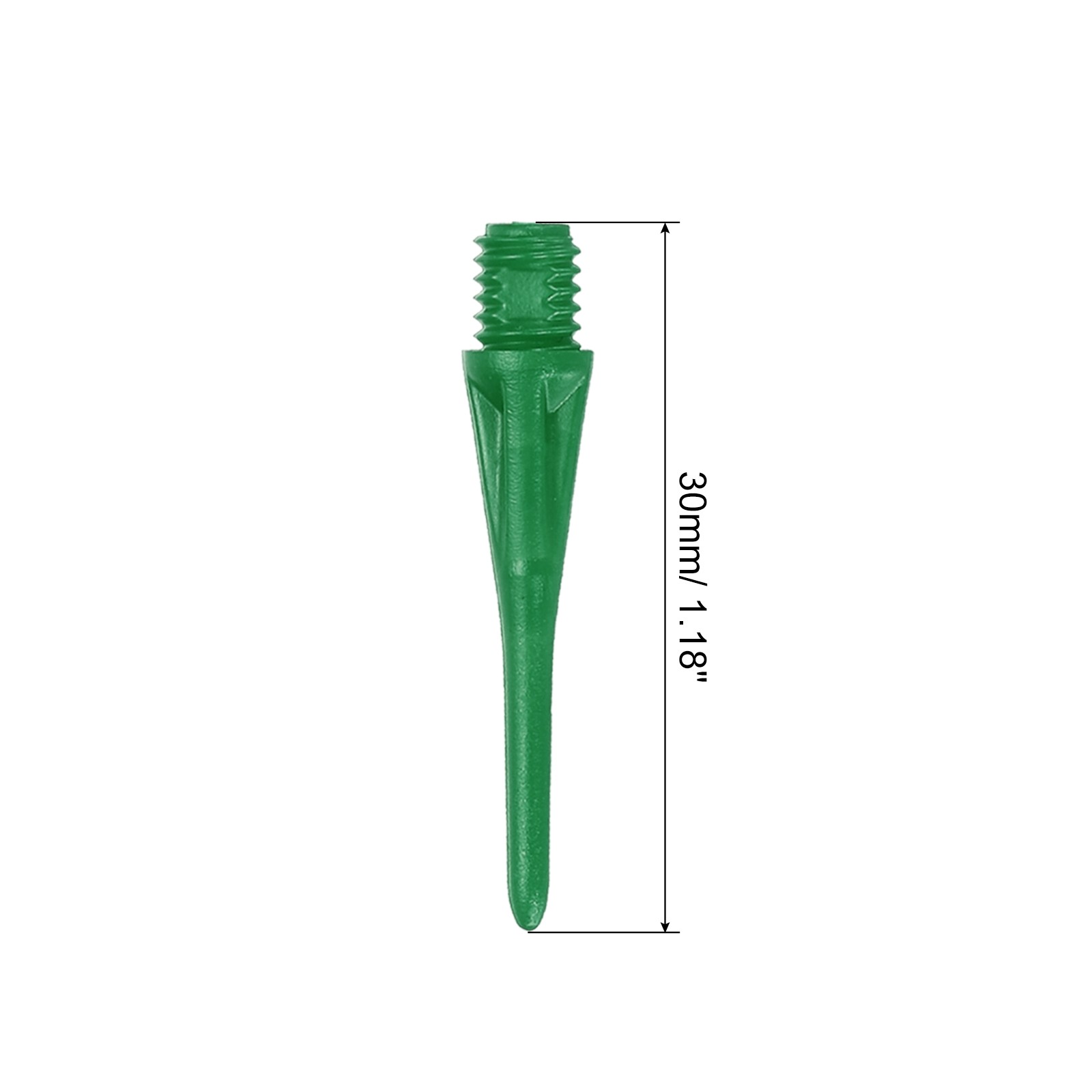 30 Pack Plastic Dart Tips 2BA Thread Soft Dart Tips Plastic Tip Green