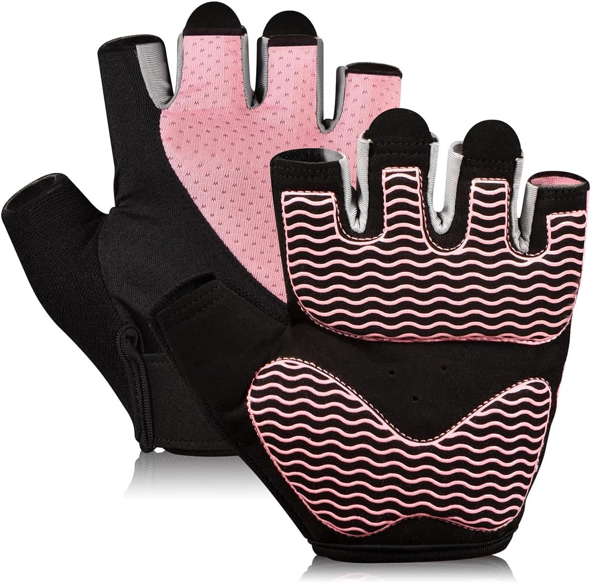 Workout Gloves for Women - Fingerless Weight Lifting, Cycling, Rowing (4 Sizes)