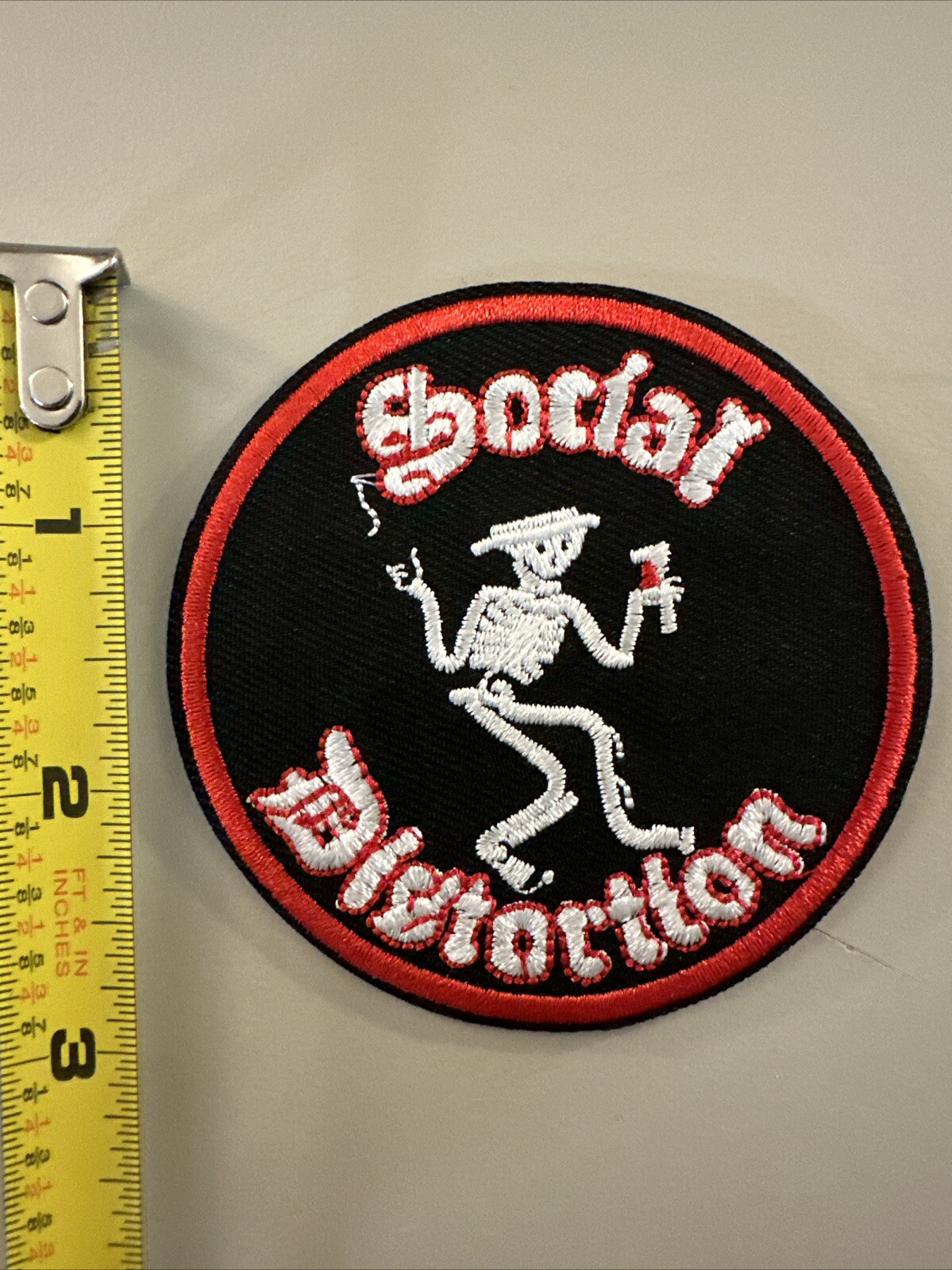 Social D (Embroidered Iron on patch) Punk/Rock/Metal Band