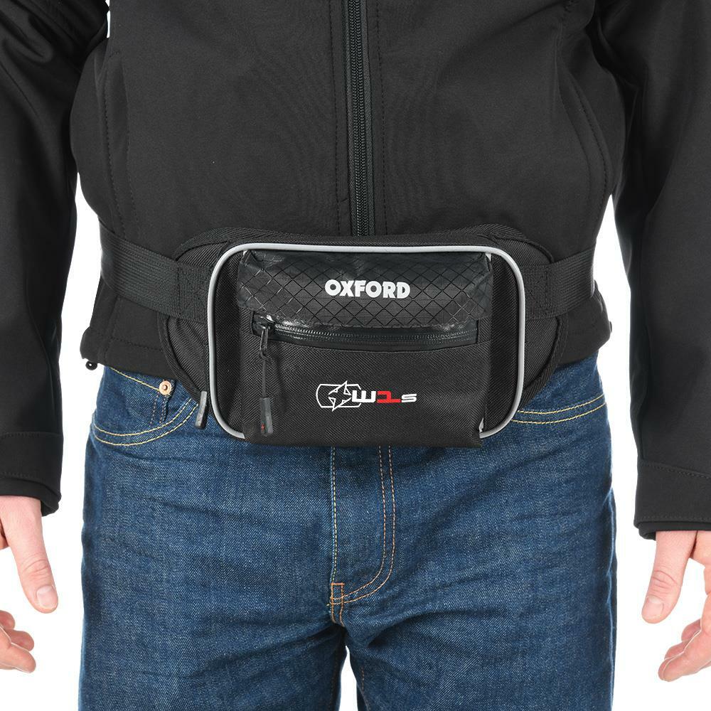 Oxford XW1s Motorcycle Waist Bag 1.5L Motorbike Bum Bag Pouch Black