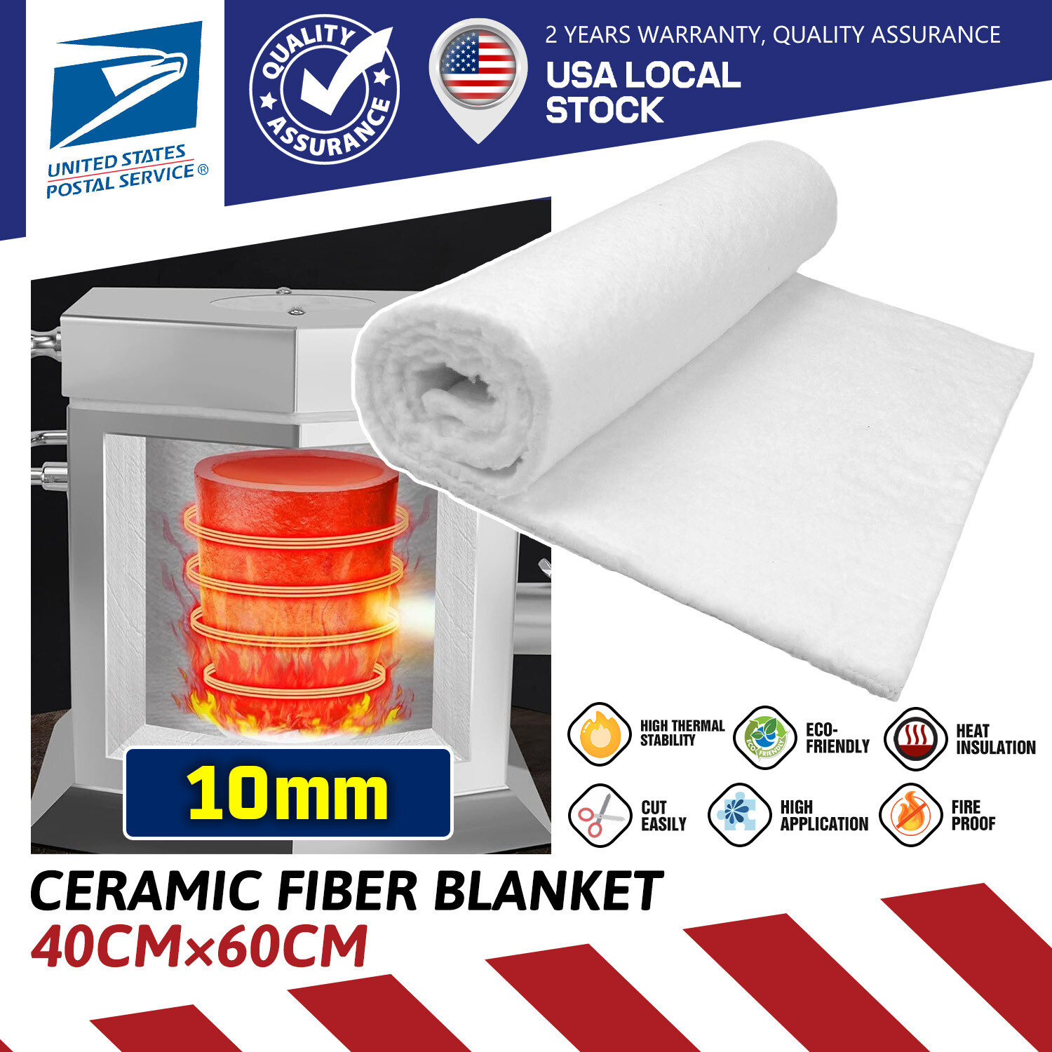 600mmx400mmx10mm Ceramic Fiber Exhaust Muffler Mat for Motorcycle Soundproofing