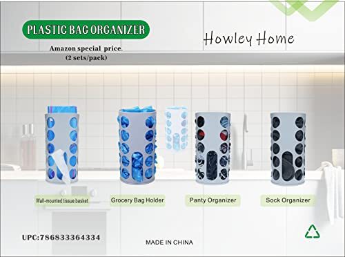 Plastic Bag Holder 2sets/pack Grocery Bag Holder Good for storing plastic bag...