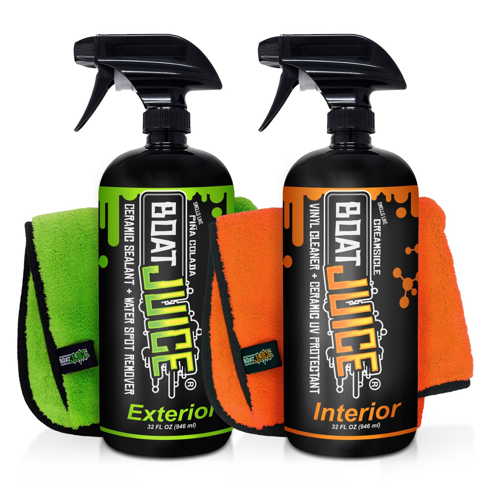 Boat Juice Necessity Boat Cleaner Kit | Exterior Water Spot Remover Interior ...