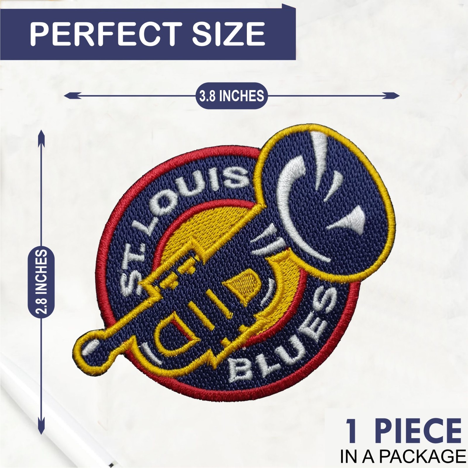 St. Louis Blues NHL Team Logo Iron On Patch - Sew Patch - Embroidered Patch