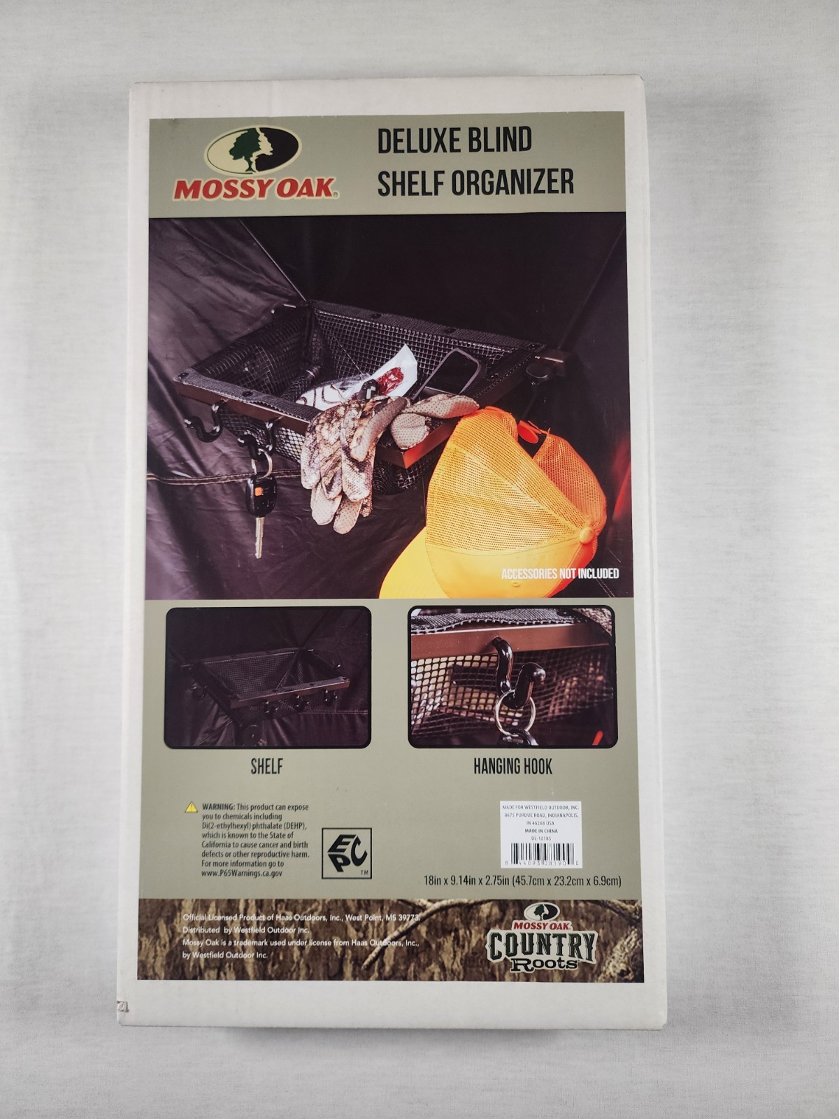 Mossy Oak Deluxe Blind Shelf Organizer Storage Accessory Hunting Country Roots