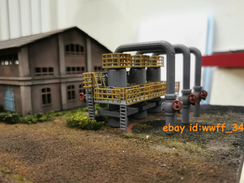 Ho Scale 1/87 Factory Equipment Chemical Industry Diversion Valve Finished Model