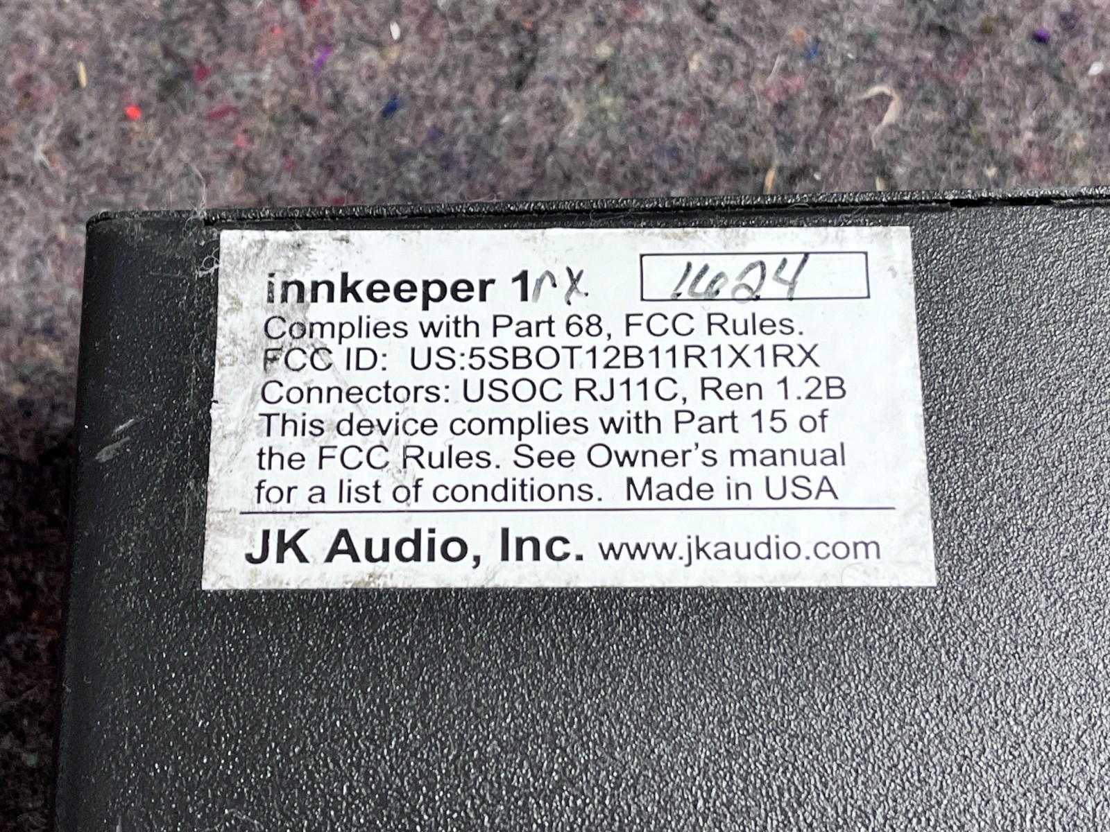 JK Audio Innkeeper 1RX Digital Hybrid Phone Line Audio Interface
