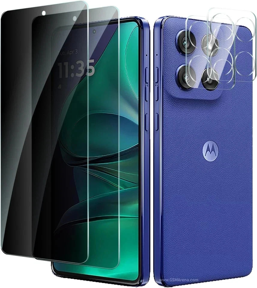 2+2 Pack for Motorola Moto G Stylus 5G 2025 Privacy Screen Protector with Camera