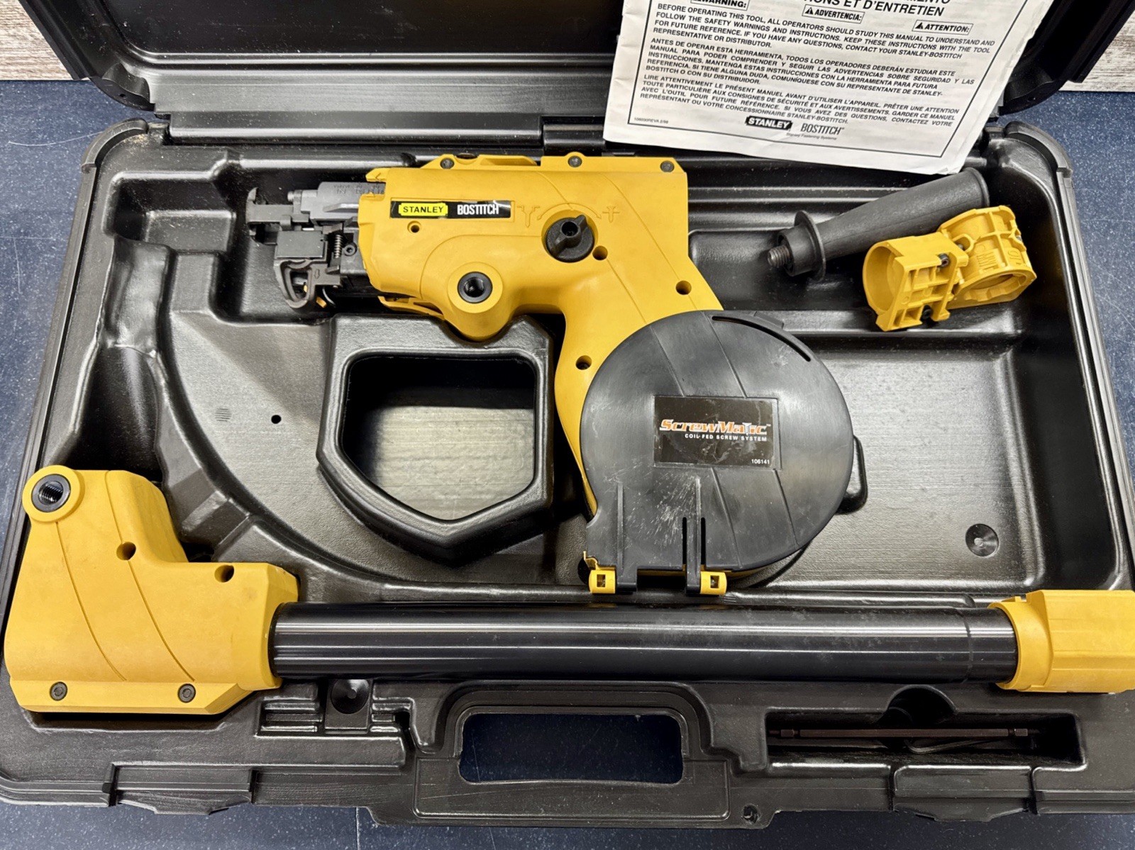 Stanley Bostitch CST2 CST3 ScrewMatic Coil Screw System Kit w Case