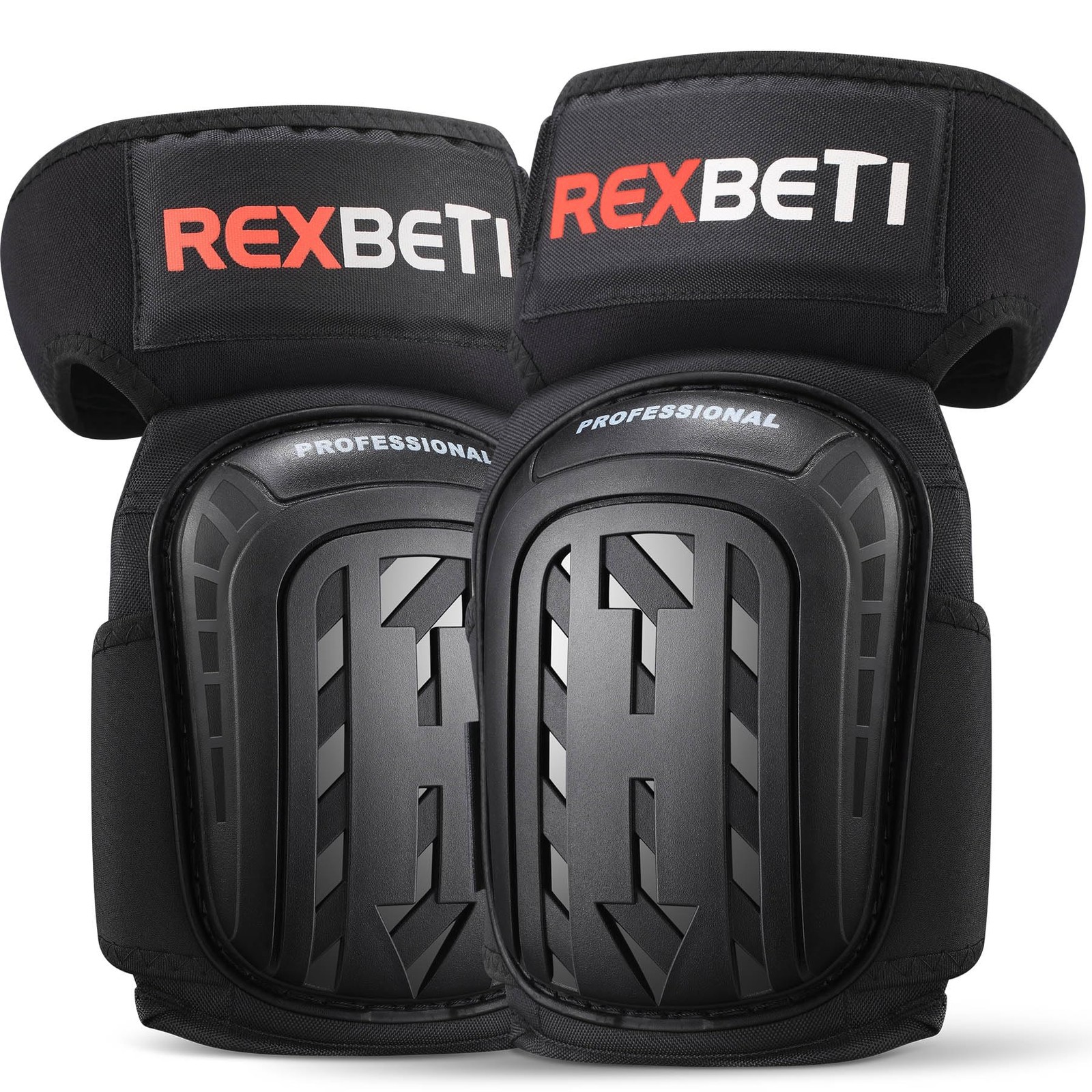 REXBETI Knee Pads for Work, Construction Men, Original, Black