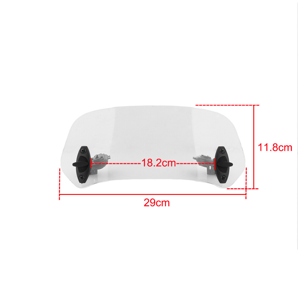 Motorcycle Adjustable Clip-on Windscreen Extender Windshield Extension Universal