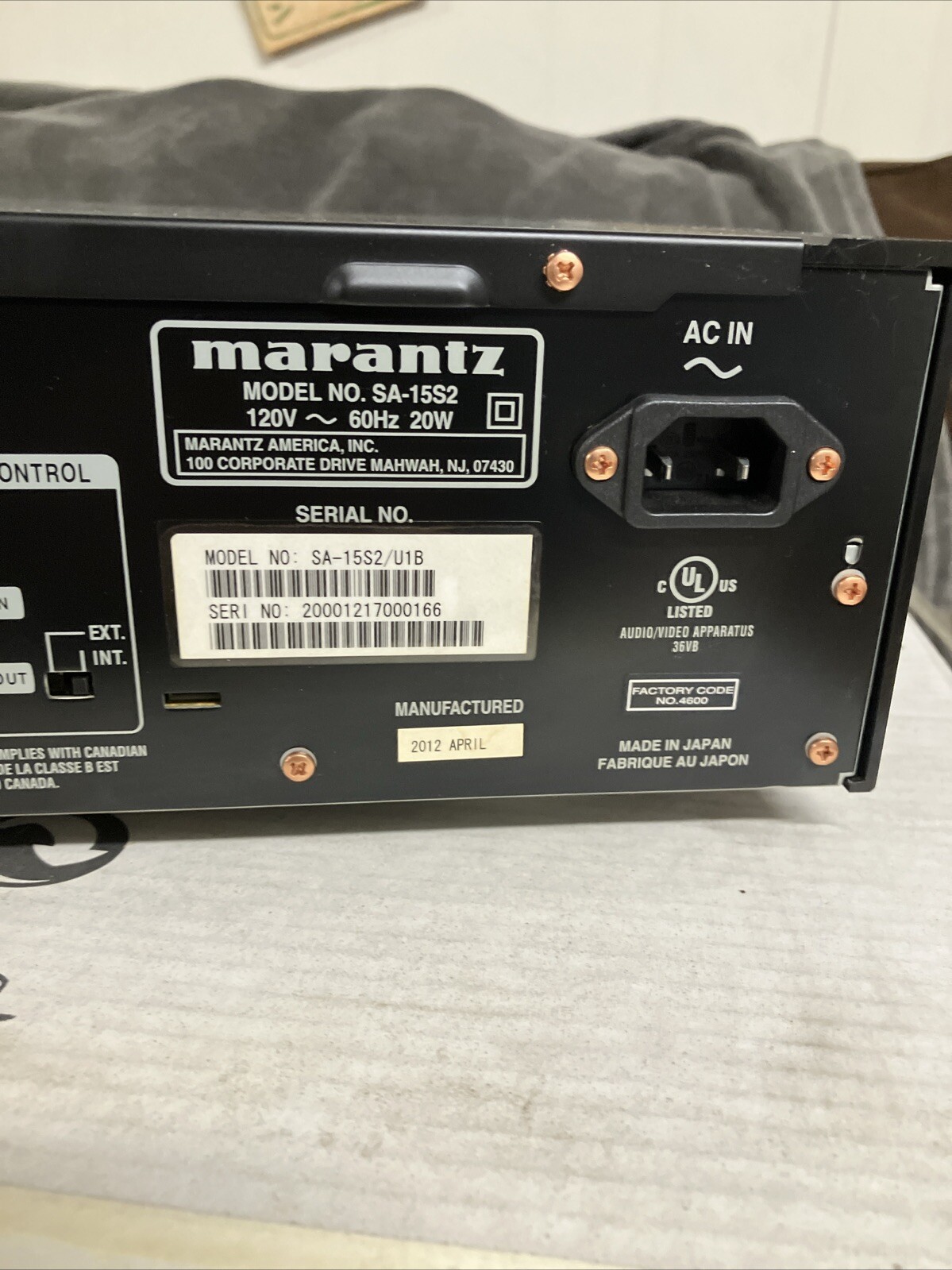 Marantz SA-15 S2 SACD/CD player with Original Box No Remote