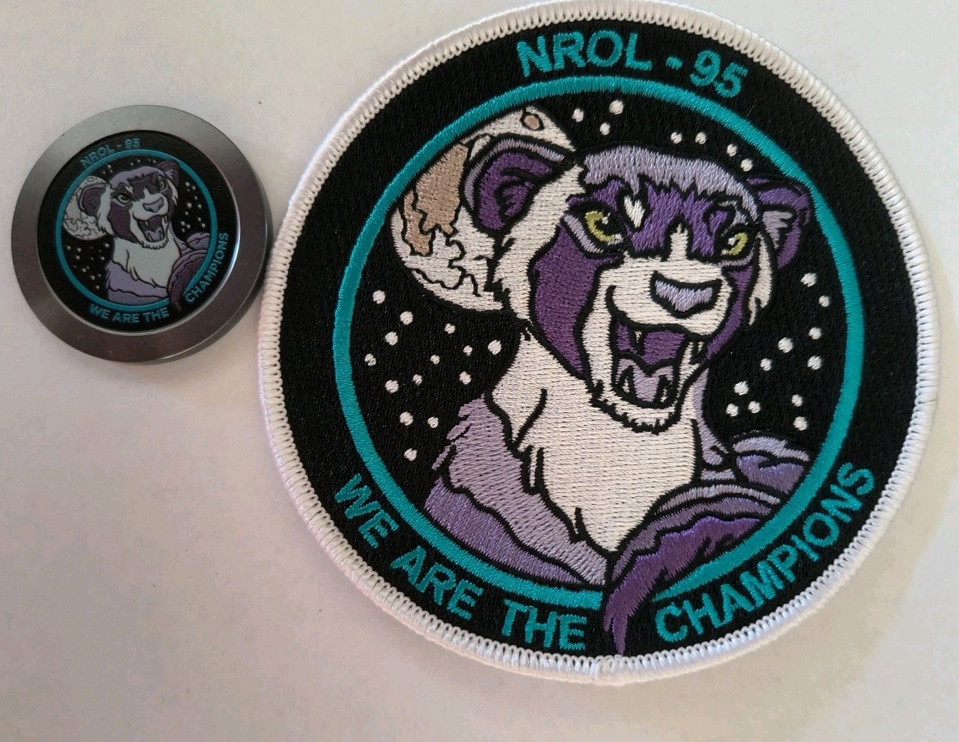 Vintage NASA STS-95 Discovery Mission Patch We Are The Champions Embroidered