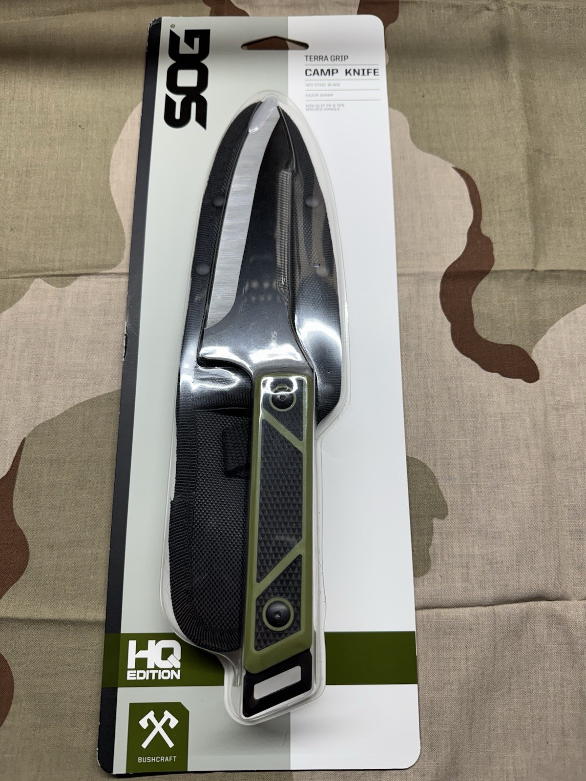 SOG Terra Grip Camp Knife Bushcraft
