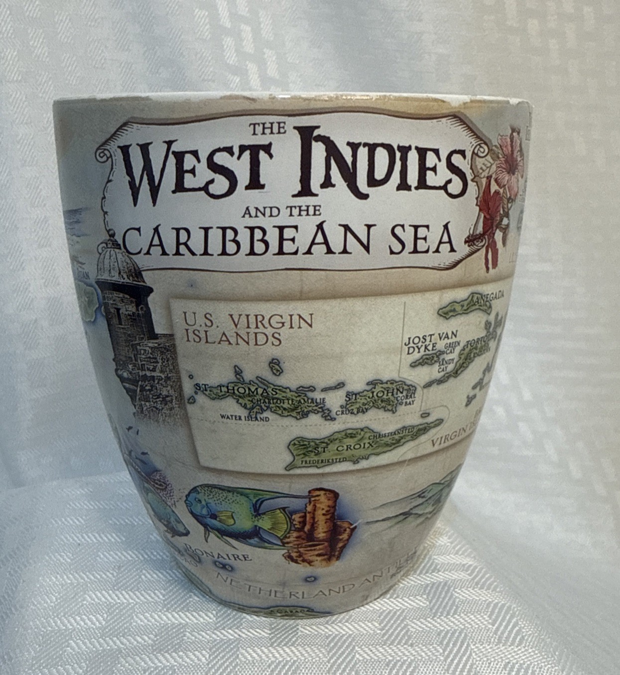 The West Indies And The Caribbean Seas Coffee Mug 4.5x 4" New