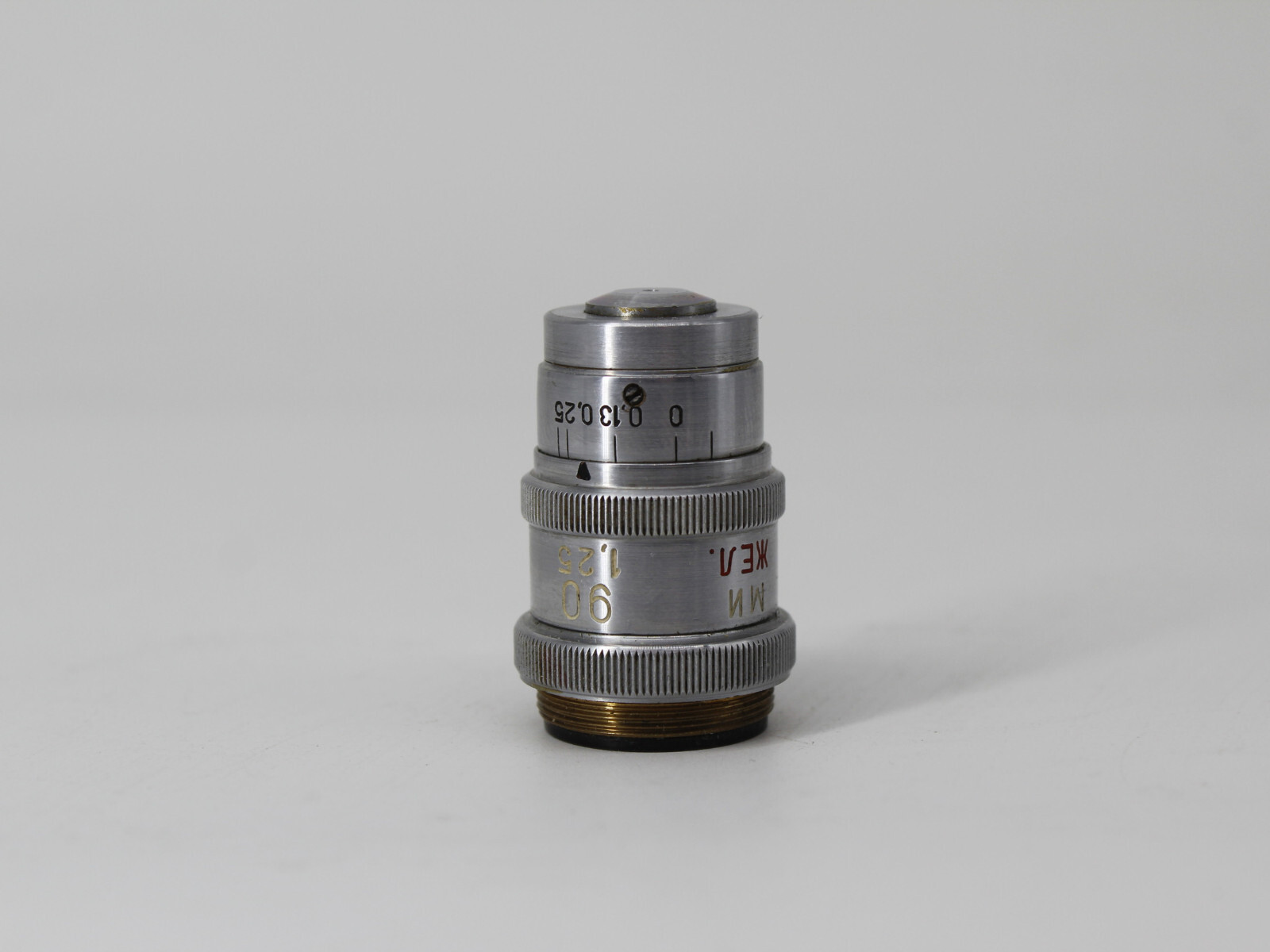 LOMO Microscope Objective 90x 1.25 Collar Ring Gelatin Immersion RMS #VN6