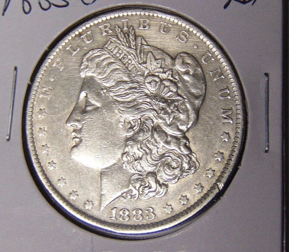 AU 1883-O Morgan Silver Dollar About Uncirculated New Orleans Mint (73022)
