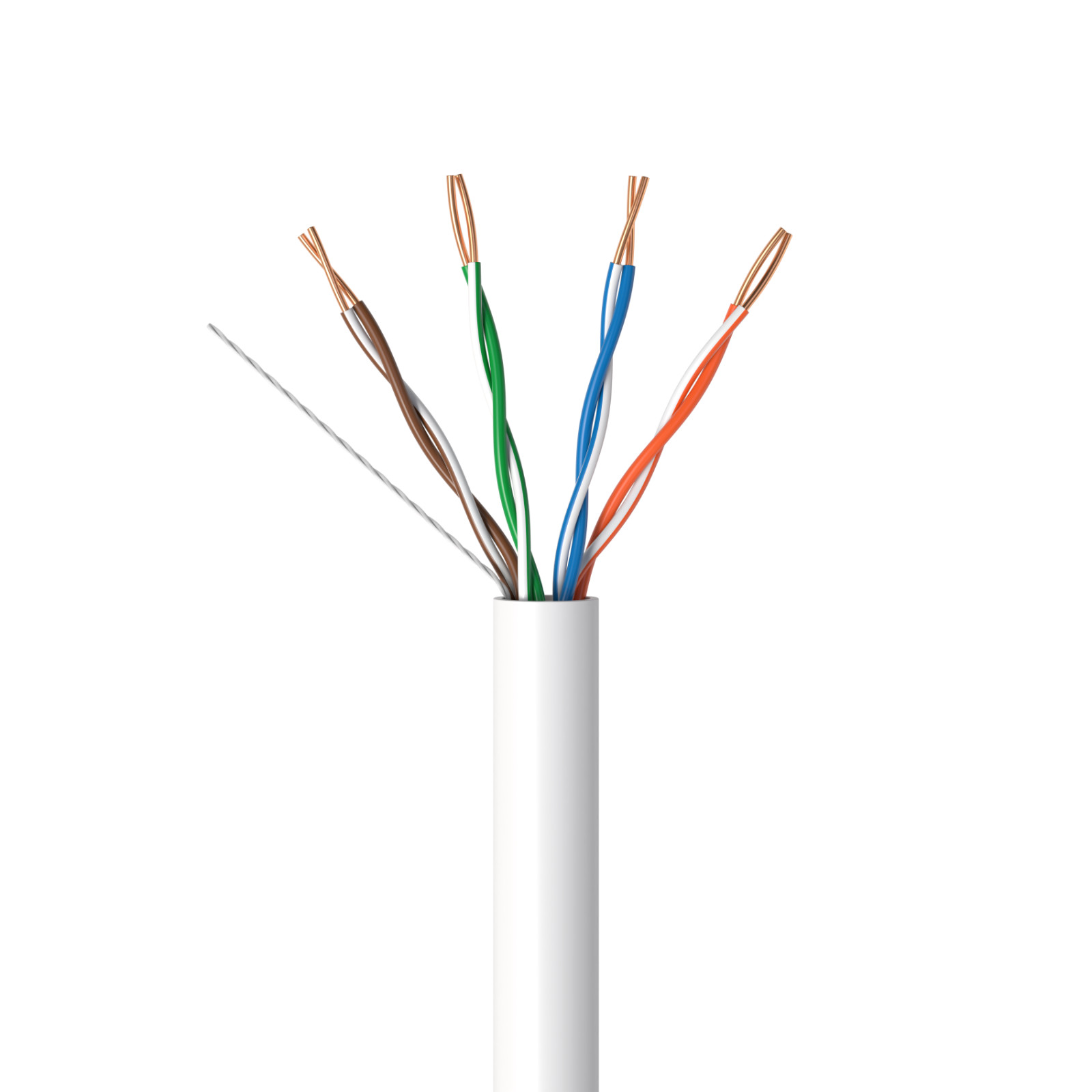 1000ft CAT5e UTP Solid Ethernet Network LAN Cable 24AWG Pull Box Bulk Wire White