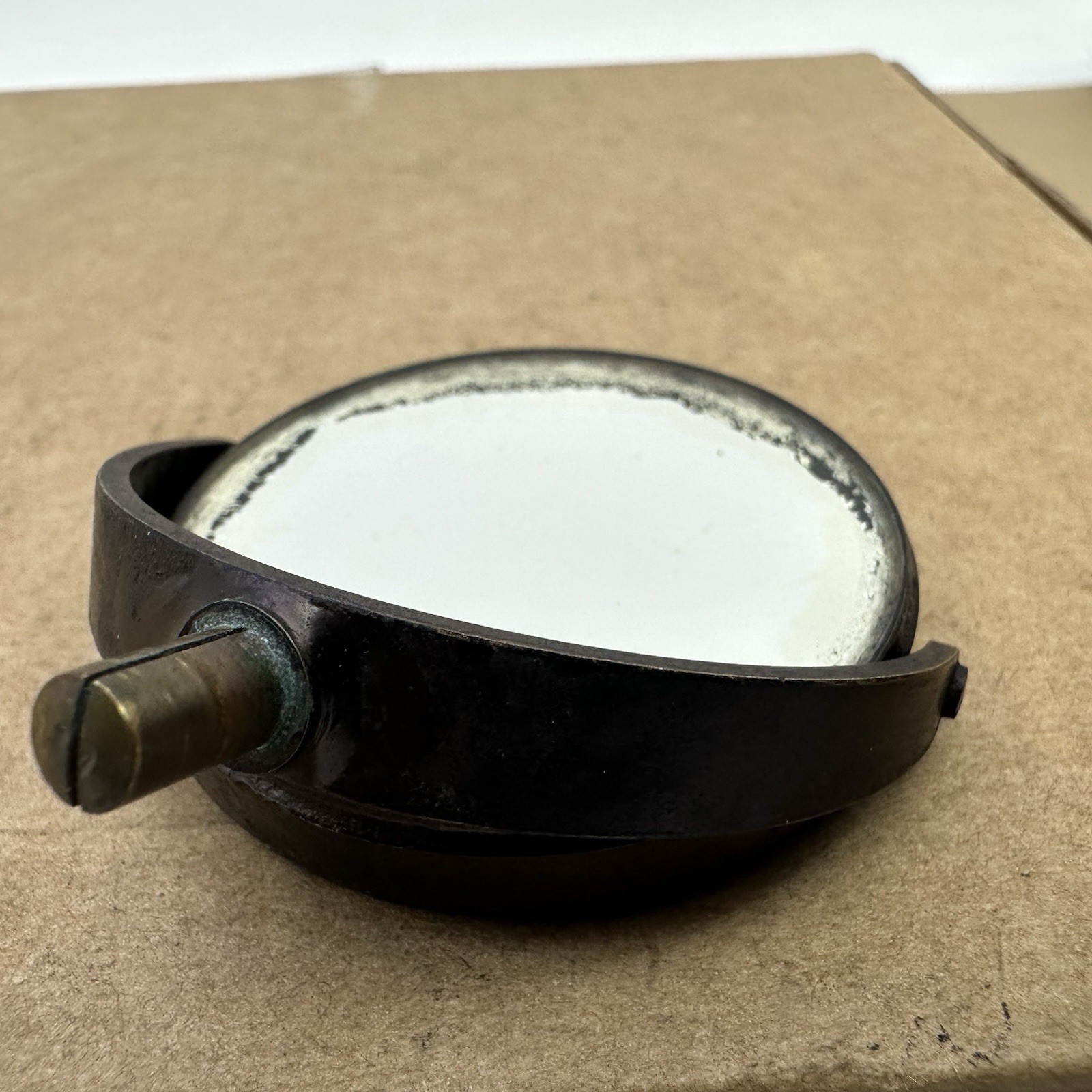 Antique Old Optics Lense Vintage Early Bausch & Lomb Microscope Mirror 2 Sided