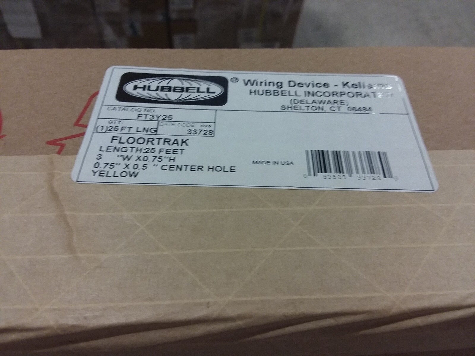 HUBBELL Cable Protector WIRING DEVICE-KELLEMS FT3Y25 1 Cable Hider