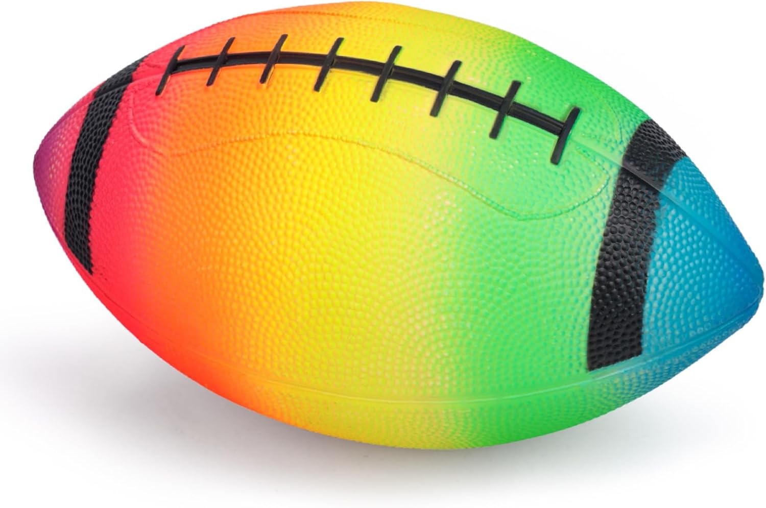 LovesTown Inflatable Footballs, 8.5 Inches Rainbow Rubber Football, for...