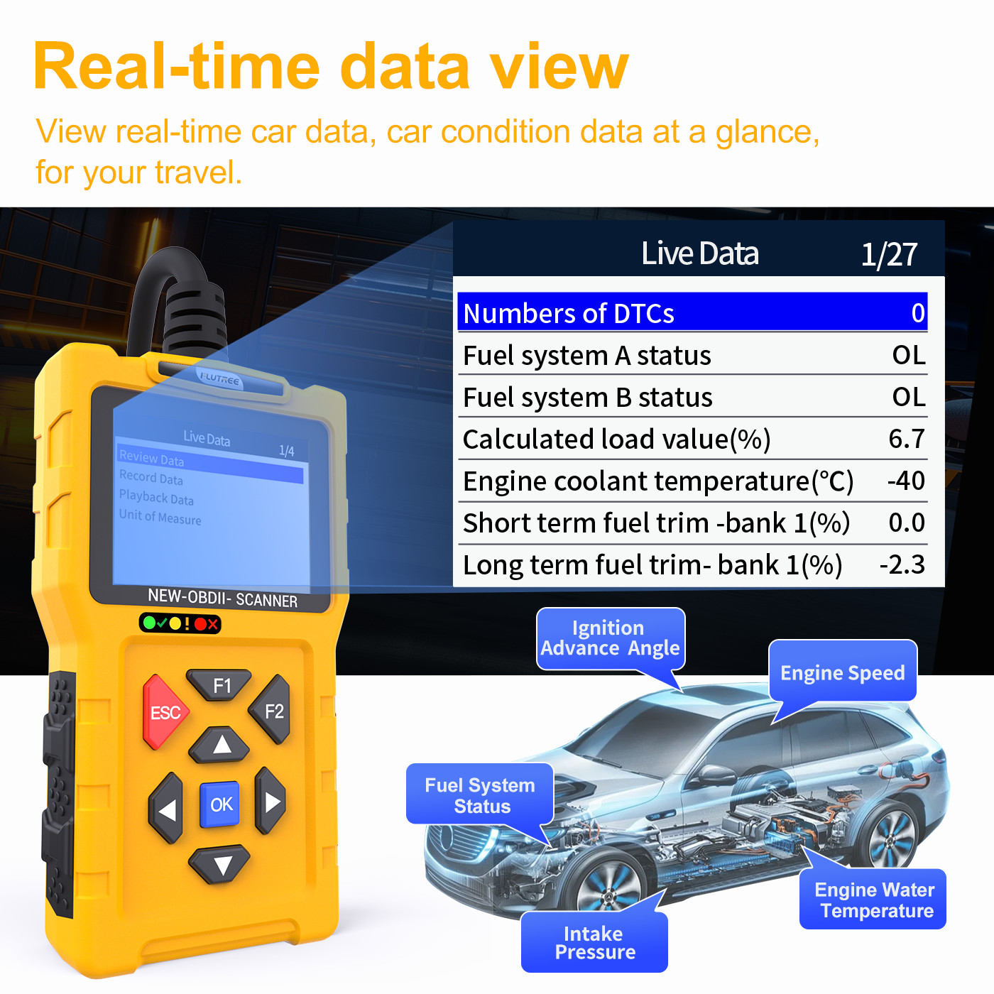 Automotive OBD2 Scanner Diagnostic Tool Check Engine Code Reader Battery Tester